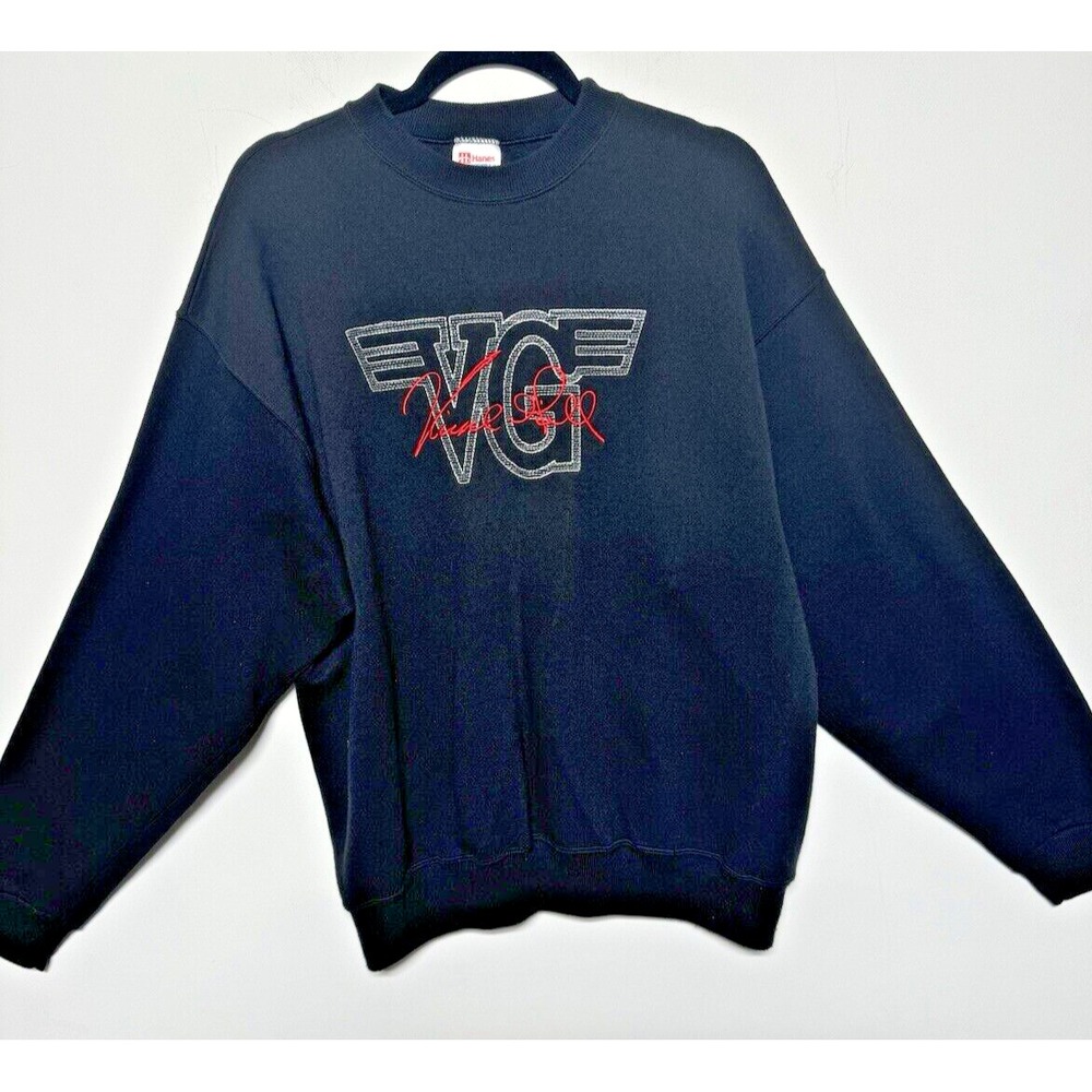 Vintage Vince Gill Embroidered Logo XL Black Crewneck Sweatshirt Hanes Unisex